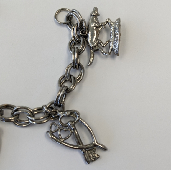 EVC SILVER TONE CHARM BRACELET - Picture 4 of 14